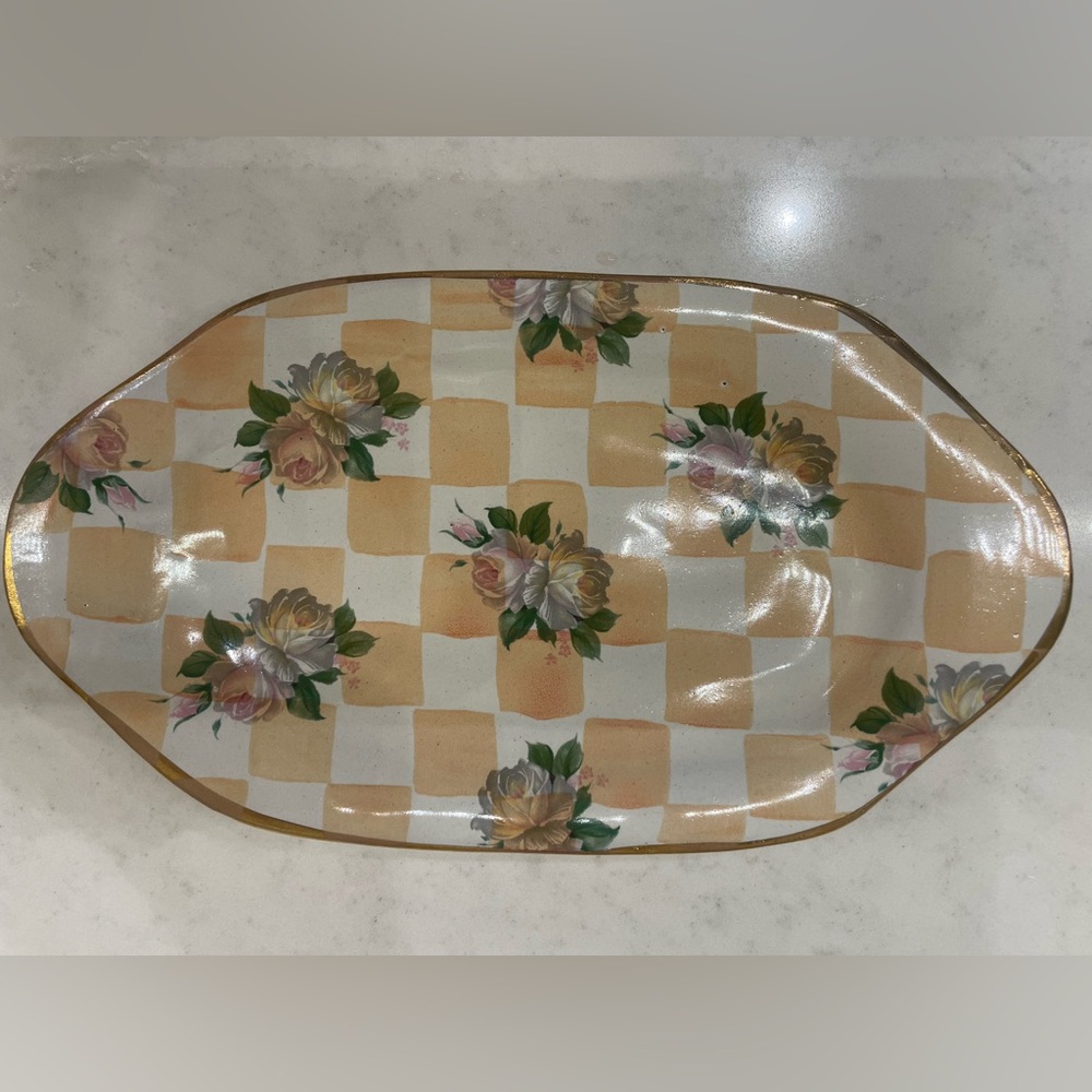 MacKenzie-Childs Orange Marmalade Gold-Trimmed Plate